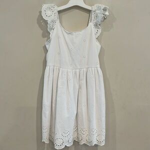 Japna Girls White Summer 100% Cotton Dress Size 8